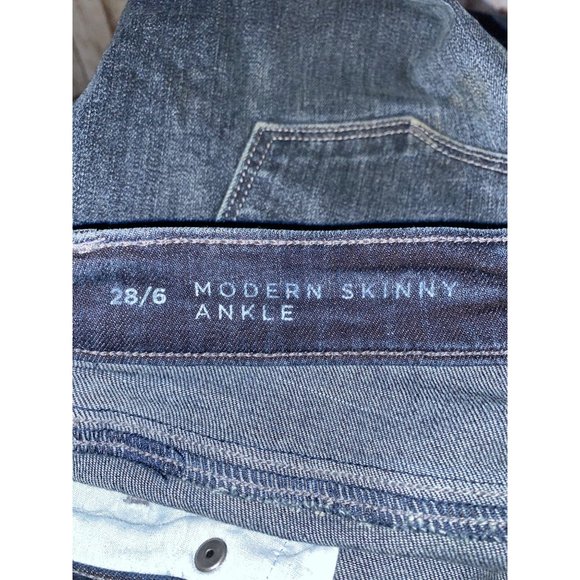 Women's Ann Taylor Loft Modern Skinny Zipper Ankle Jeans Size 28/6 - Picture 12 of 15